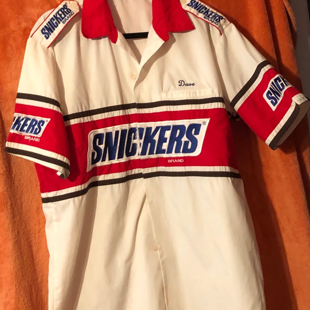 Men’s vintage nascar crew member shirt Lg